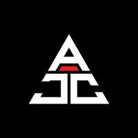 diseño de logotipo de letra triangular ajc con forma de triángulo. monograma de diseño del logotipo del triángulo ajc. plantilla de logotipo de vector de triángulo ajc con color rojo. logotipo triangular ajc logotipo simple, elegante y lujoso.