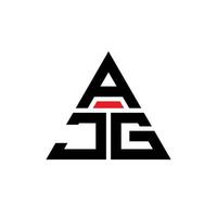 AJG triangle letter logo design with triangle shape. AJG triangle logo design monogram. AJG triangle vector logo template with red color. AJG triangular logo Simple, Elegant, and Luxurious Logo.