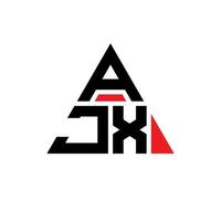 diseño de logotipo de letra triangular ajx con forma de triángulo. monograma de diseño del logotipo del triángulo ajx. plantilla de logotipo de vector de triángulo ajx con color rojo. logotipo triangular ajx logotipo simple, elegante y lujoso.