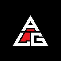 diseño de logotipo de letra triangular alg con forma de triángulo. monograma de diseño de logotipo de triángulo alg. plantilla de logotipo de vector de triángulo alg con color rojo. alg logo triangular logo simple, elegante y lujoso.