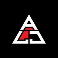 diseño de logotipo de letra triangular alj con forma de triángulo. monograma de diseño del logotipo del triángulo alj. plantilla de logotipo de vector de triángulo alj con color rojo. logotipo triangular alj logotipo simple, elegante y lujoso.
