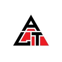 diseño de logotipo de letra de triángulo alt con forma de triángulo. monograma de diseño de logotipo de triángulo alt. plantilla de logotipo de vector de triángulo alt con color rojo. alt logo triangular logo simple, elegante y lujoso.