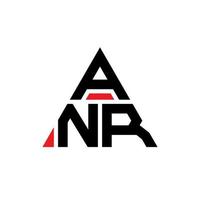 anr diseño de logotipo de letra triangular con forma de triángulo. monograma de diseño de logotipo de triángulo anr. anr plantilla de logotipo de vector de triángulo con color rojo. anr logo triangular logo simple, elegante y lujoso.