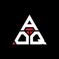 diseño de logotipo de letra triangular aoq con forma de triángulo. monograma de diseño del logotipo del triángulo aoq. plantilla de logotipo de vector de triángulo aoq con color rojo. logotipo triangular aoq logotipo simple, elegante y lujoso.