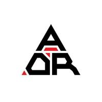 diseño de logotipo de letra aor triángulo con forma de triángulo. monograma de diseño de logotipo de triángulo aor. plantilla de logotipo de vector de triángulo aor con color rojo. logo aor triangular logo simple, elegante y lujoso.