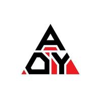 aoy diseño de logotipo de letra triangular con forma de triángulo. monograma de diseño de logotipo de triángulo aoy. aoy plantilla de logotipo de vector de triángulo con color rojo. logotipo triangular aoy logotipo simple, elegante y lujoso.