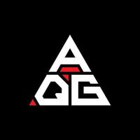 diseño de logotipo de letra triangular aqg con forma de triángulo. monograma de diseño de logotipo de triángulo aqg. plantilla de logotipo de vector de triángulo aqg con color rojo. logotipo triangular aqg logotipo simple, elegante y lujoso.