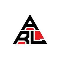 ARL triangle letter logo design with triangle shape. ARL triangle logo design monogram. ARL triangle vector logo template with red color. ARL triangular logo Simple, Elegant, and Luxurious Logo.