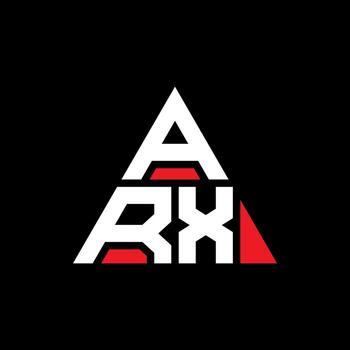 ARX triangle letter logo design with triangle shape. ARX triangle logo design monogram. ARX triangle vector logo template with red color. ARX triangular logo Simple, Elegant, and Luxurious Logo.