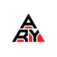 ARY triangle letter logo design with triangle shape. ARY triangle logo design monogram. ARY triangle vector logo template with red color. ARY triangular logo Simple, Elegant, and Luxurious Logo.