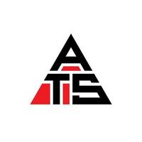 ats diseño de logotipo de letra triangular con forma de triángulo. monograma de diseño de logotipo de triángulo ats. ats plantilla de logotipo de vector de triángulo con color rojo. ats logo triangular logo simple, elegante y lujoso.