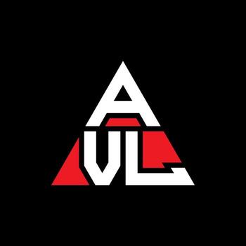 AVL triangle letter logo design with triangle shape. AVL triangle logo design monogram. AVL triangle vector logo template with red color. AVL triangular logo Simple, Elegant, and Luxurious Logo.