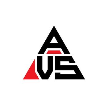 AVS triangle letter logo design with triangle shape. AVS triangle logo design monogram. AVS triangle vector logo template with red color. AVS triangular logo Simple, Elegant, and Luxurious Logo.