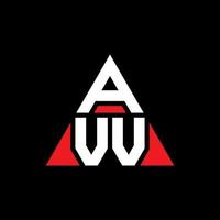 AVV triangle letter logo design with triangle shape. AVV triangle logo design monogram. AVV triangle vector logo template with red color. AVV triangular logo Simple, Elegant, and Luxurious Logo.