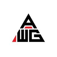 diseño de logotipo de letra triangular awg con forma de triángulo. monograma de diseño de logotipo de triángulo awg. plantilla de logotipo de vector de triángulo awg con color rojo. logotipo triangular awg logotipo simple, elegante y lujoso.