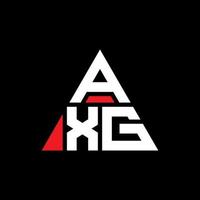 AXG triangle letter logo design with triangle shape. AXG triangle logo design monogram. AXG triangle vector logo template with red color. AXG triangular logo Simple, Elegant, and Luxurious Logo.