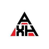 diseño de logotipo de letra triangular axh con forma de triángulo. monograma de diseño del logotipo del triángulo axh. plantilla de logotipo de vector de triángulo axh con color rojo. logotipo triangular axh logotipo simple, elegante y lujoso.