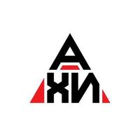 AXN triangle letter logo design with triangle shape. AXN triangle logo design monogram. AXN triangle vector logo template with red color. AXN triangular logo Simple, Elegant, and Luxurious Logo.