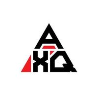 diseño de logotipo de letra triangular axq con forma de triángulo. monograma de diseño del logotipo del triángulo axq. plantilla de logotipo de vector de triángulo axq con color rojo. logotipo triangular axq logotipo simple, elegante y lujoso.