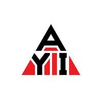 AYI triangle letter logo design with triangle shape. AYI triangle logo design monogram. AYI triangle vector logo template with red color. AYI triangular logo Simple, Elegant, and Luxurious Logo.