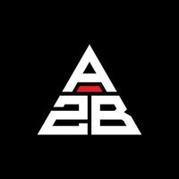 diseño de logotipo de letra de triángulo azb con forma de triángulo. monograma de diseño del logotipo del triángulo azb. plantilla de logotipo de vector de triángulo azb con color rojo. logotipo triangular azb logotipo simple, elegante y lujoso.
