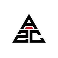 diseño de logotipo de letra de triángulo azc con forma de triángulo. monograma de diseño del logotipo del triángulo azc. plantilla de logotipo de vector de triángulo azc con color rojo. logotipo triangular azc logotipo simple, elegante y lujoso.