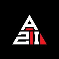 diseño de logotipo de letra triangular azi con forma de triángulo. monograma de diseño del logotipo del triángulo azi. plantilla de logotipo de vector de triángulo azi con color rojo. logotipo triangular azi logotipo simple, elegante y lujoso.