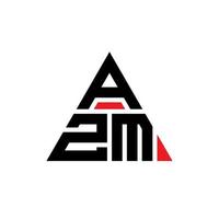 AZM triangle letter logo design with triangle shape. AZM triangle logo design monogram. AZM triangle vector logo template with red color. AZM triangular logo Simple, Elegant, and Luxurious Logo.
