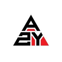 AZY triangle letter logo design with triangle shape. AZY triangle logo design monogram. AZY triangle vector logo template with red color. AZY triangular logo Simple, Elegant, and Luxurious Logo.