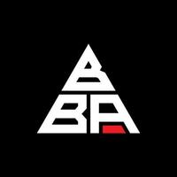 diseño de logotipo de letra triangular bba con forma de triángulo. monograma de diseño del logotipo del triángulo bba. plantilla de logotipo de vector de triángulo bba con color rojo. logotipo triangular bba logotipo simple, elegante y lujoso.