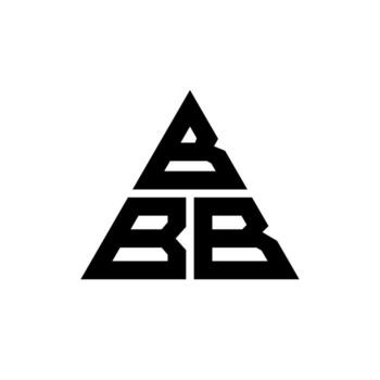 BBB triangle letter logo design with triangle shape. BBB triangle logo design monogram. BBB triangle vector logo template with red color. BBB triangular logo Simple, Elegant, and Luxurious Logo.
