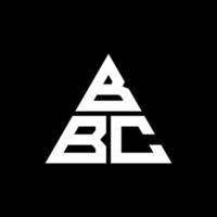 Diseño de logotipo de letra de triángulo bbc con forma de triángulo. monograma de diseño del logotipo del triángulo bbc. plantilla de logotipo de vector de triángulo bbc con color rojo. logo triangular bbc logo simple, elegante y lujoso.