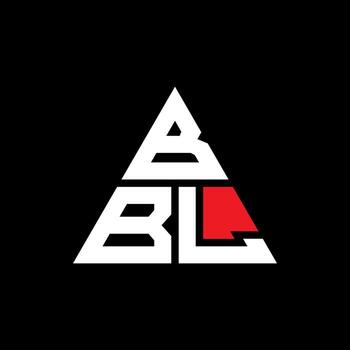 BBL triangle letter logo design with triangle shape. BBL triangle logo design monogram. BBL triangle vector logo template with red color. BBL triangular logo Simple, Elegant, and Luxurious Logo.