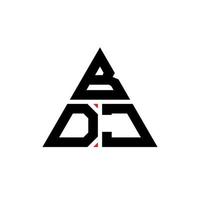 diseño de logotipo de letra triangular bdj con forma de triángulo. monograma de diseño del logotipo del triángulo bdj. plantilla de logotipo de vector de triángulo bdj con color rojo. logo triangular bdj logo simple, elegante y lujoso.