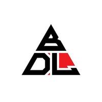 diseño de logotipo de letra de triángulo bdl con forma de triángulo. monograma de diseño del logotipo del triángulo bdl. plantilla de logotipo de vector de triángulo bdl con color rojo. logotipo triangular bdl logotipo simple, elegante y lujoso.