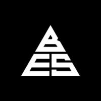 bes diseño de logotipo de letra triangular con forma de triángulo. monograma de diseño del logotipo del triángulo bes. bes plantilla de logotipo de vector de triángulo con color rojo. logotipo triangular bes logotipo simple, elegante y lujoso.
