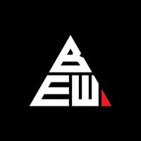 bew diseño de logotipo de letra triangular con forma de triángulo. monograma de diseño de logotipo de triángulo bew. bew plantilla de logotipo de vector de triángulo con color rojo. logo triangular bew logo simple, elegante y lujoso.