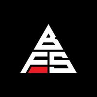 diseño de logotipo de letra triangular bfs con forma de triángulo. monograma de diseño del logotipo del triángulo bfs. plantilla de logotipo de vector de triángulo bfs con color rojo. logotipo triangular bfs logotipo simple, elegante y lujoso.