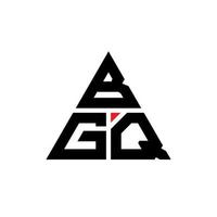 BGQ triangle letter logo design with triangle shape. BGQ triangle logo design monogram. BGQ triangle vector logo template with red color. BGQ triangular logo Simple, Elegant, and Luxurious Logo.