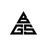 diseño de logotipo de letra triangular bgs con forma de triángulo. monograma de diseño de logotipo de triángulo bgs. plantilla de logotipo de vector de triángulo bgs con color rojo. logotipo triangular bgs logotipo simple, elegante y lujoso.