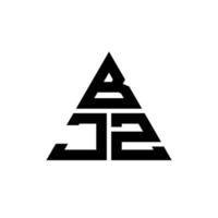 diseño de logotipo de letra triangular bjz con forma de triángulo. monograma de diseño del logotipo del triángulo bjz. plantilla de logotipo de vector de triángulo bjz con color rojo. logotipo triangular bjz logotipo simple, elegante y lujoso.