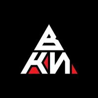 diseño de logotipo de letra de triángulo bkn con forma de triángulo. monograma de diseño del logotipo del triángulo bkn. plantilla de logotipo de vector de triángulo bkn con color rojo. logotipo triangular bkn logotipo simple, elegante y lujoso.