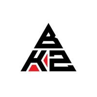 Diseño de logotipo de letra triangular bkz con forma de triángulo. monograma de diseño del logotipo del triángulo bkz. plantilla de logotipo de vector de triángulo bkz con color rojo. logotipo triangular bkz logotipo simple, elegante y lujoso.