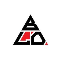 diseño de logotipo de letra de triángulo blo con forma de triángulo. monograma de diseño de logotipo de triángulo blo. plantilla de logotipo de vector de triángulo blo con color rojo. logotipo triangular blo logotipo simple, elegante y lujoso.