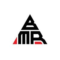 BMR triangle letter logo design with triangle shape. BMR triangle logo design monogram. BMR triangle vector logo template with red color. BMR triangular logo Simple, Elegant, and Luxurious Logo.