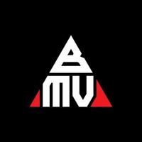 diseño de logotipo de letra triangular bmu con forma de triángulo. monograma de diseño del logotipo del triángulo bmu. plantilla de logotipo de vector de triángulo bmu con color rojo. logotipo triangular bmu logotipo simple, elegante y lujoso.