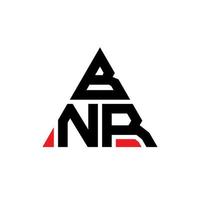 diseño de logotipo de letra triangular bnr con forma de triángulo. monograma de diseño de logotipo de triángulo bnr. plantilla de logotipo de vector de triángulo bnr con color rojo. logotipo triangular bnr logotipo simple, elegante y lujoso.