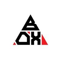 BOX triangle letter logo design with triangle shape. BOX triangle logo design monogram. BOX triangle vector logo template with red color. BOX triangular logo Simple, Elegant, and Luxurious Logo.
