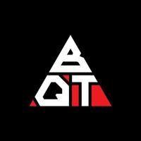 diseño de logotipo de letra triangular bqt con forma de triángulo. monograma de diseño de logotipo de triángulo bqt. plantilla de logotipo de vector de triángulo bqt con color rojo. logotipo triangular bqt logotipo simple, elegante y lujoso.