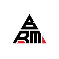 BRM triangle letter logo design with triangle shape. BRM triangle logo design monogram. BRM triangle vector logo template with red color. BRM triangular logo Simple, Elegant, and Luxurious Logo.